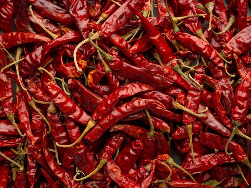 dried red chilli background